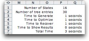 solution statistics for Sequence example