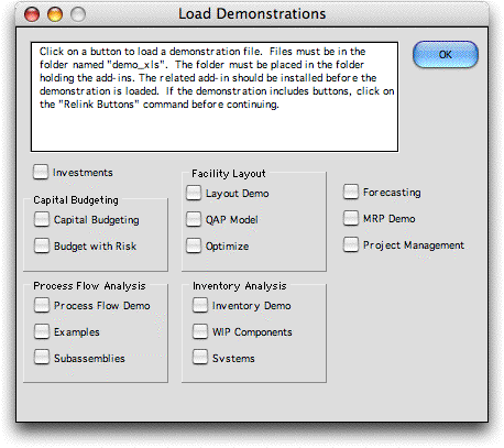 OMIE Demonstration Dialog