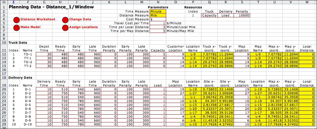 time window plan